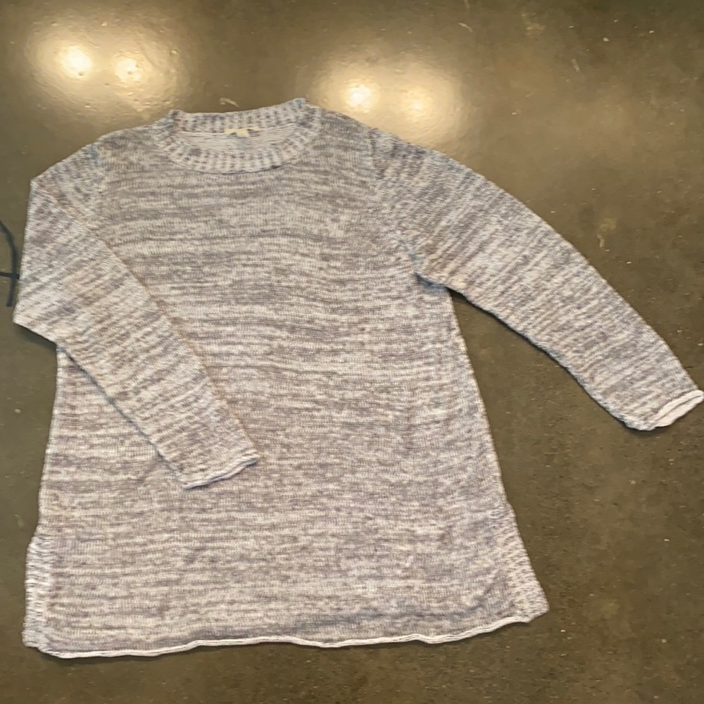 Eileen Fisher linen sweater Heather in color